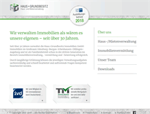 Tablet Screenshot of haus-grundbesitz.com